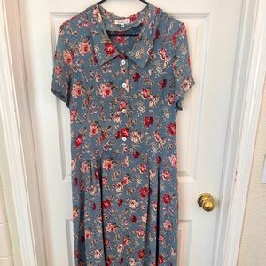 Short Sleeve Floral Dress